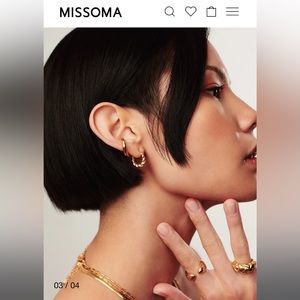 Missoma Mini Tidal Hoop Earrings